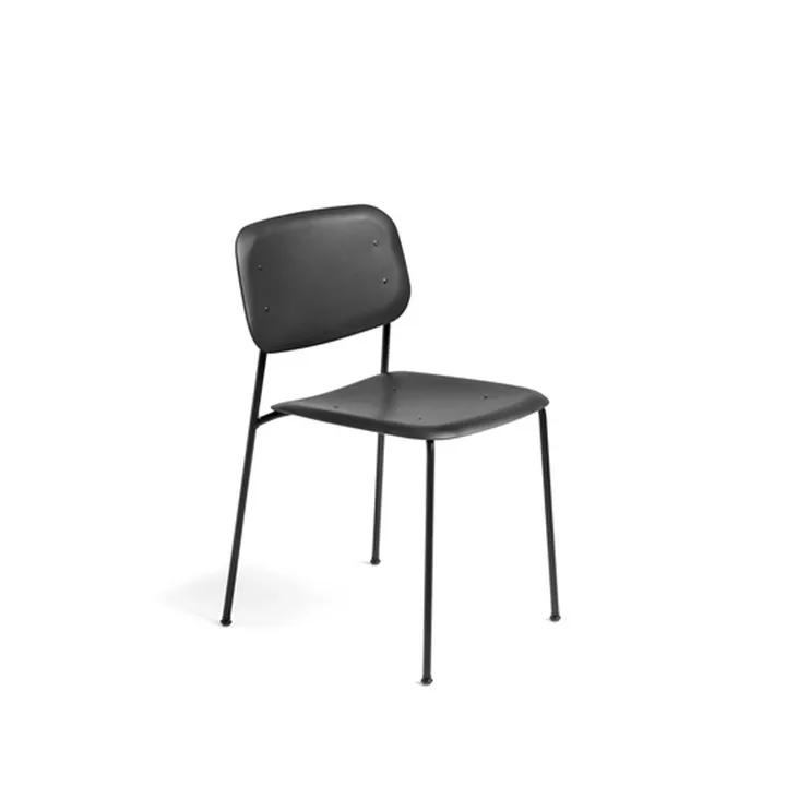 Soft Edge 45 stoel - Black – zwart stalen onderstel - HAY
