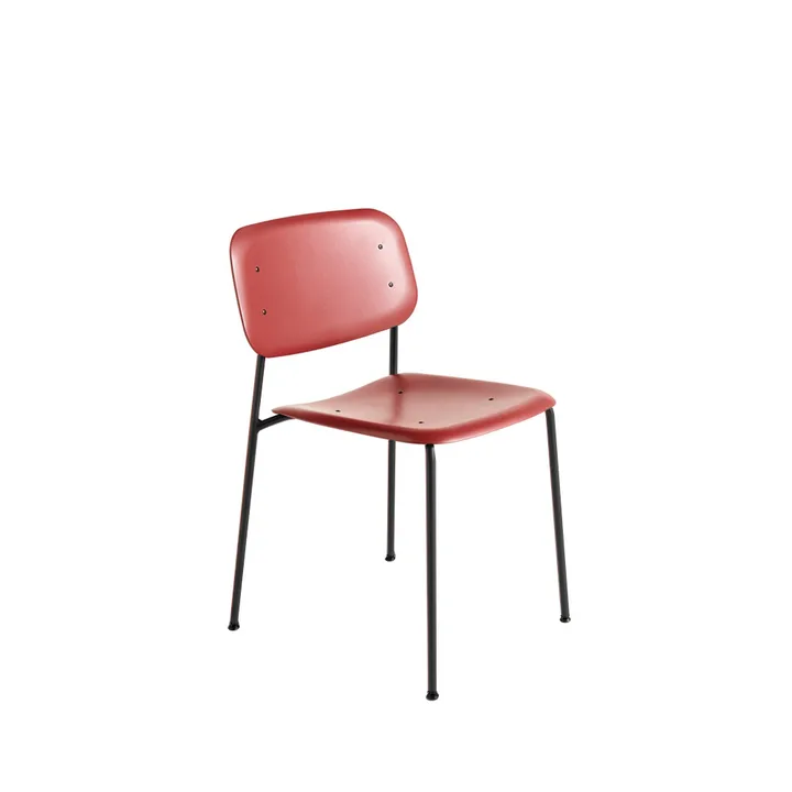 Soft Edge 45 stoel - Fall red – zwart stalen onderstel - HAY