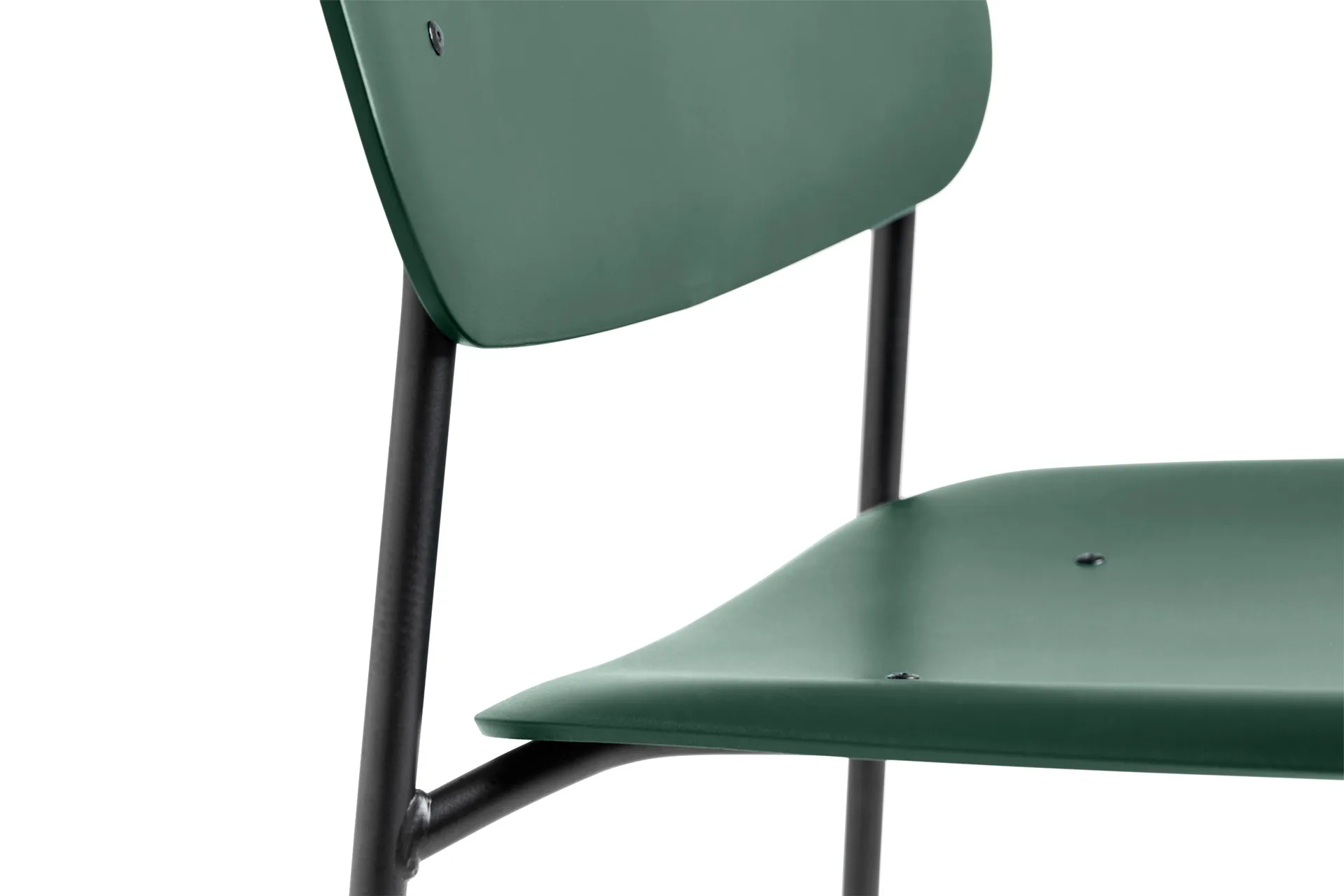 Soft Edge 45 stoel, Hunter – zwart stalen onderstel HAY