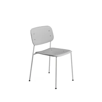 Soft Edge 45 stoel - Soft grey – soft grey stalen onderstel - HAY
