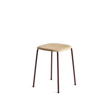 Soft Edge 70 kruk - Eiken–fall red stalen onderstel - HAY