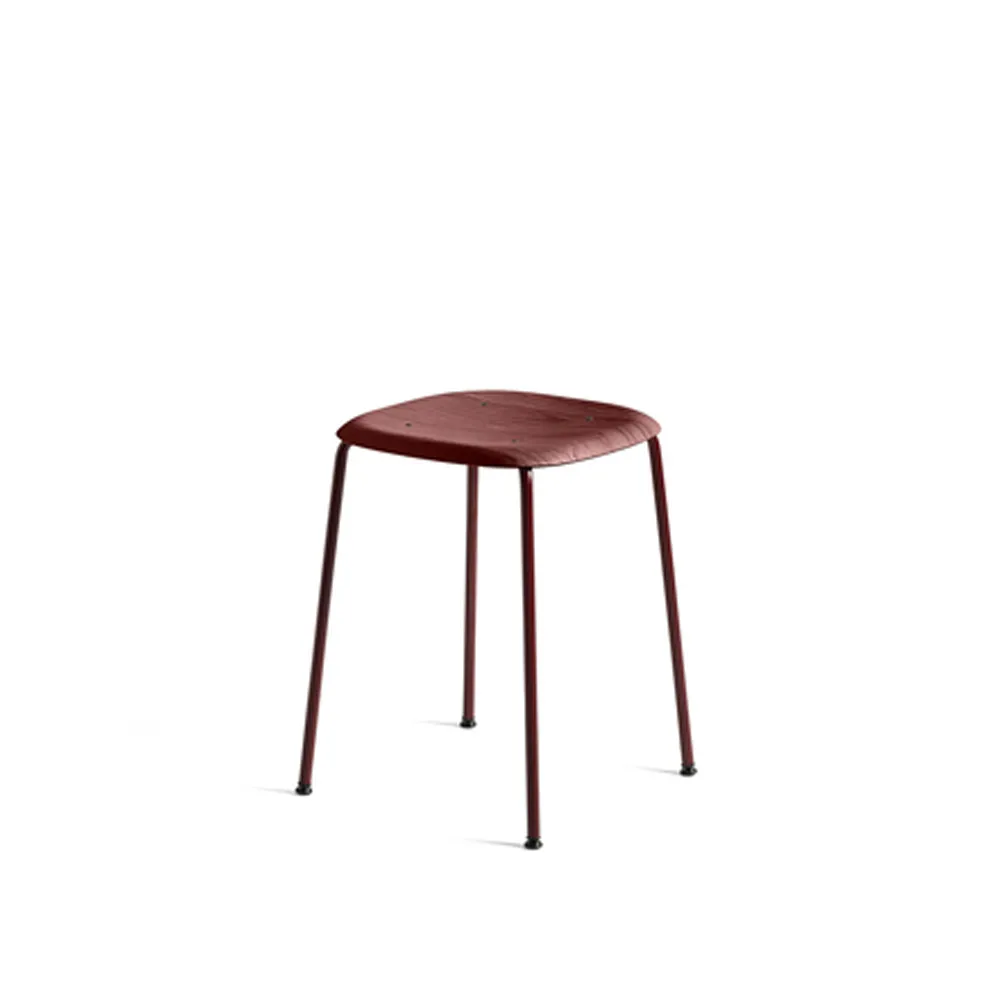 Soft Edge 70 kruk, Fall red–fall red stalen onderstel HAY
