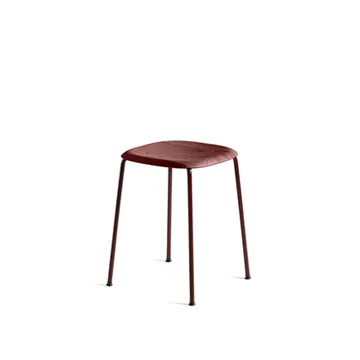 Soft Edge 70 kruk - Fall red–fall red stalen onderstel - HAY