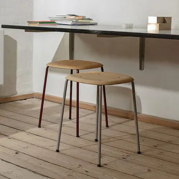 Soft Edge 70 kruk - Soft grey–chroom onderstel - HAY