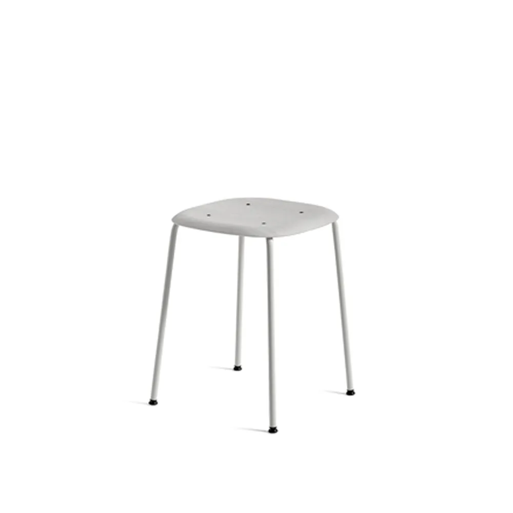 Soft Edge 70 kruk, Soft grey–soft grey stalen onderstel HAY