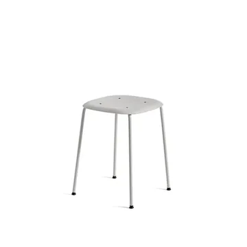Soft Edge 70 kruk - Soft grey–soft grey stalen onderstel - HAY