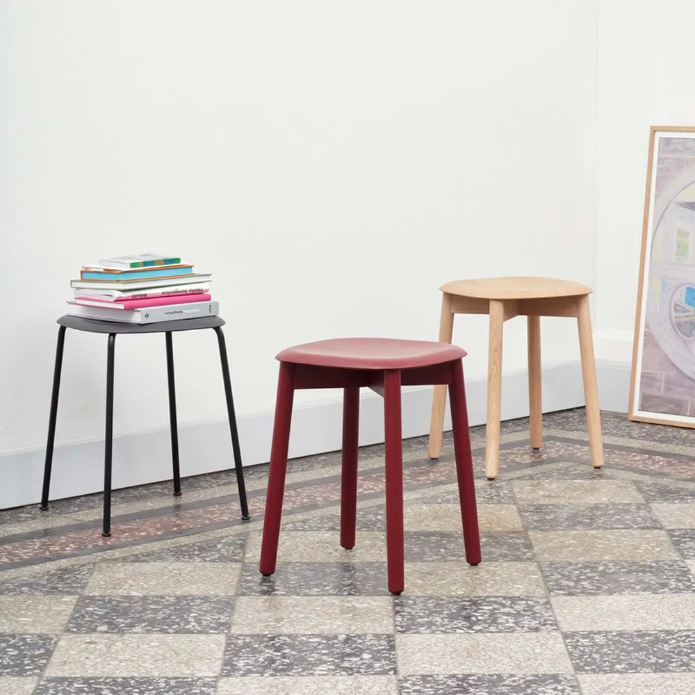 Soft Edge 72 kruk, Soft grey – soft grey onderstel HAY