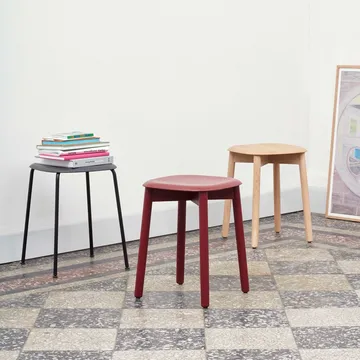 Soft Edge 72 kruk - Soft grey – soft grey onderstel - HAY