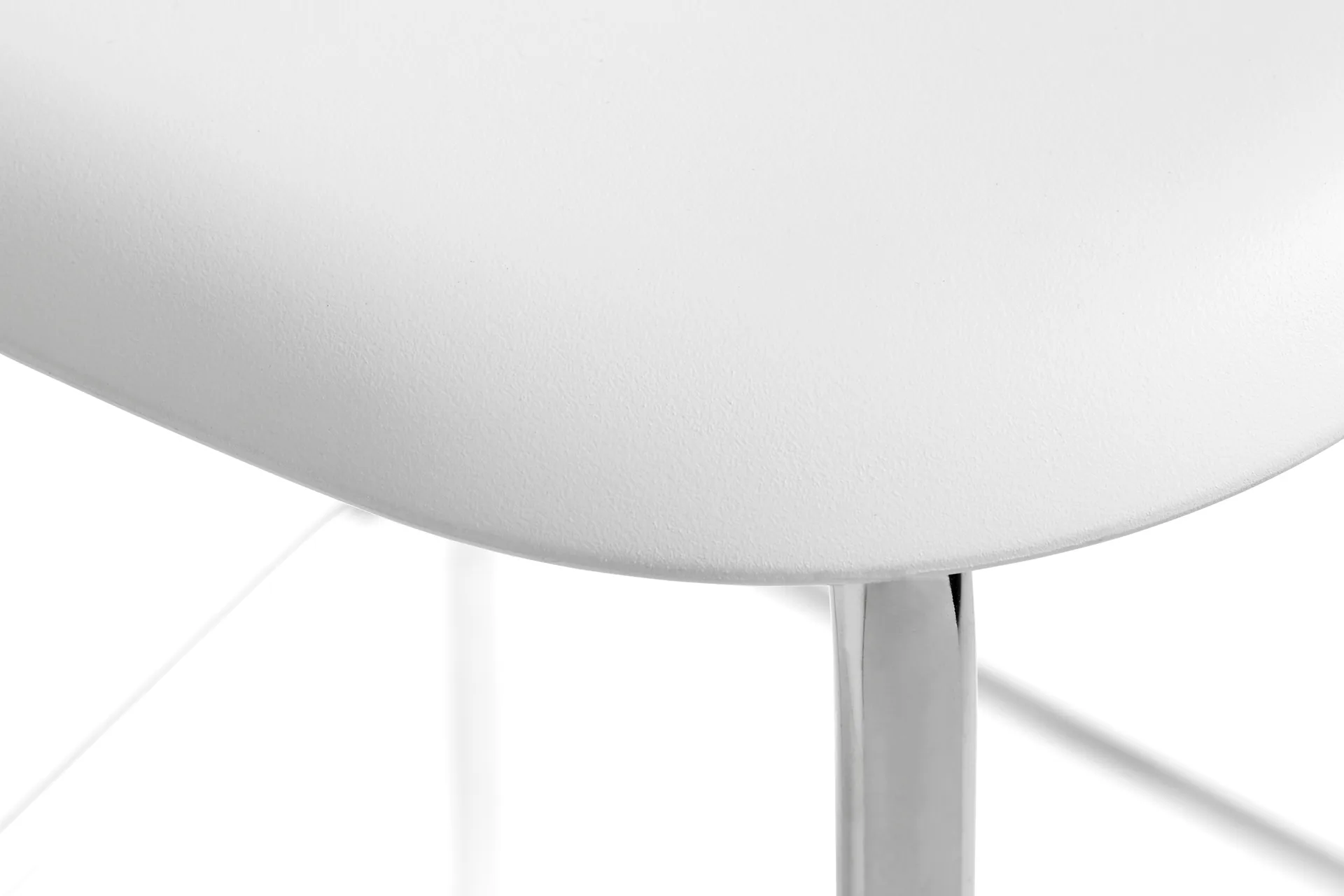 Soft Edge 85 Low barkruk, White – chromen stalen onderstel HAY