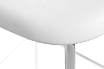 Soft Edge 85 Low barkruk - White – chromen stalen onderstel - HAY