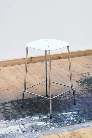 Soft Edge 85 Low barkruk - White – chromen stalen onderstel - HAY