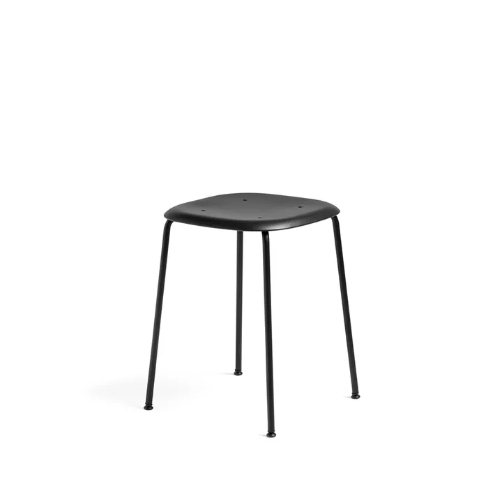 Soft Edge P70 kruk - Black – zwart stalen onderstel - HAY