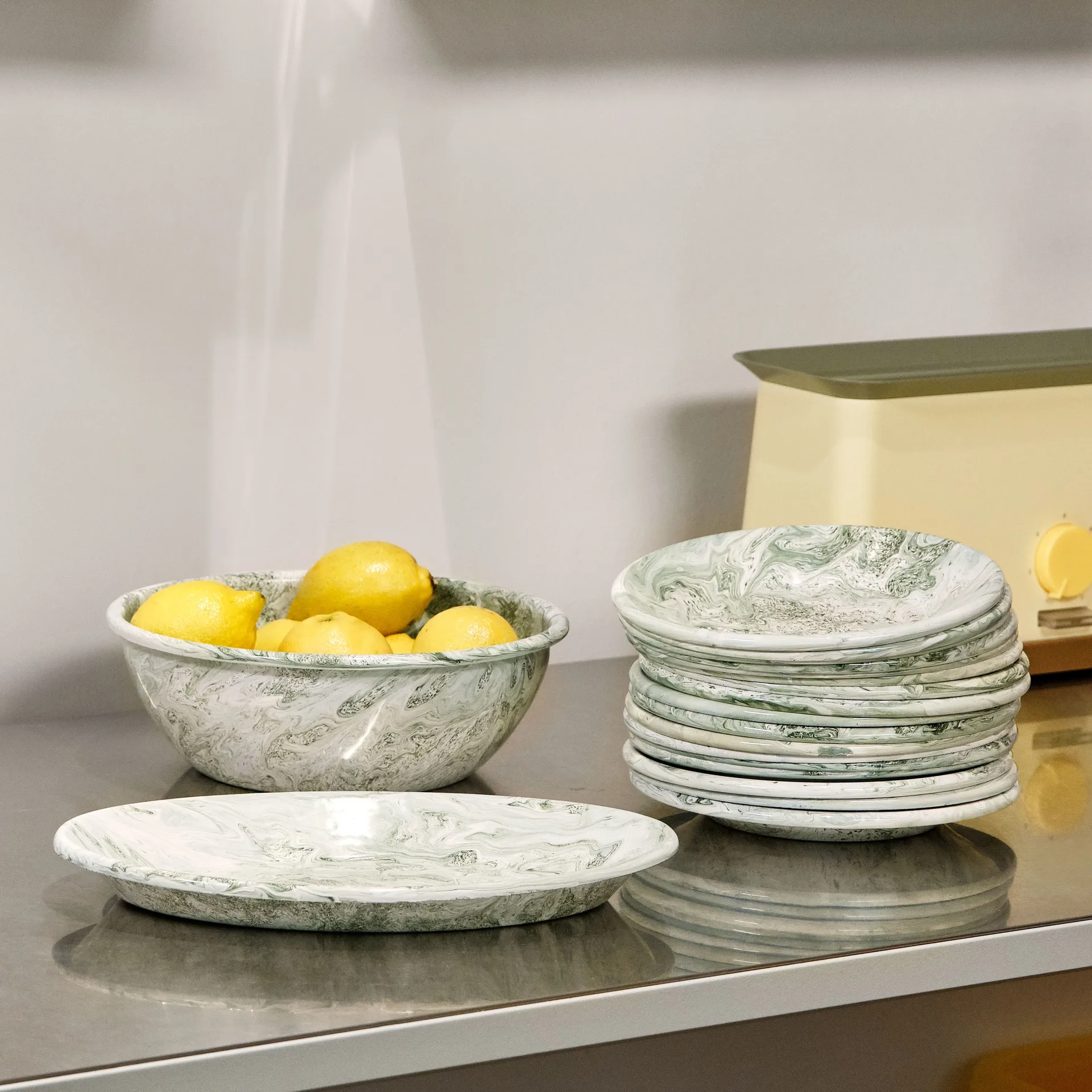 Soft Ice ovaal bord 21,5x31,5 cm, Green HAY