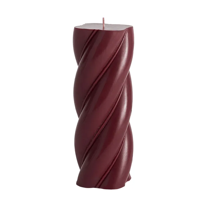 Soft Serve Candle blockkaars - Bordeaux, Ø7,8x19,5 cm - HAY