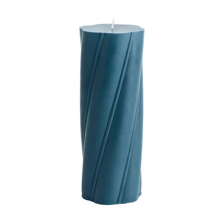 Soft Serve Candle blockkaars - Donkerteal, Ø9,5x24,5 cm - HAY
