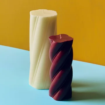 Soft Serve Candle blockkaars - Ivory, Ø9,5x24,5 cm - HAY
