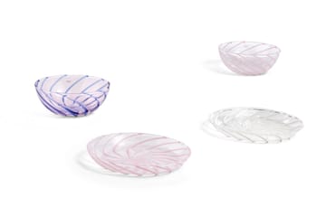 Spin kom Ø8,5 cm 2-pack - Lichtroze-blauwe rand - HAY