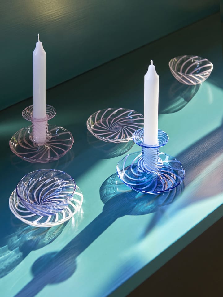 Spin kom Ø8,5 cm 2-pack, Lichtroze-blauwe rand HAY