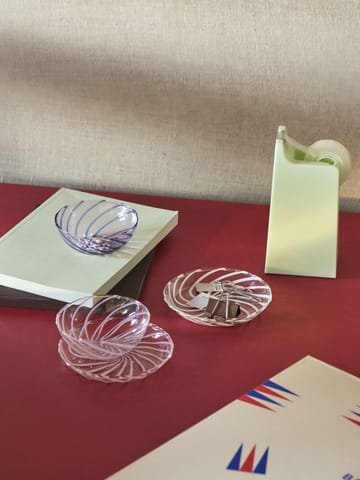 Spin schotel Ø11 cm 2-pack
 - Transparant-roze rand - HAY