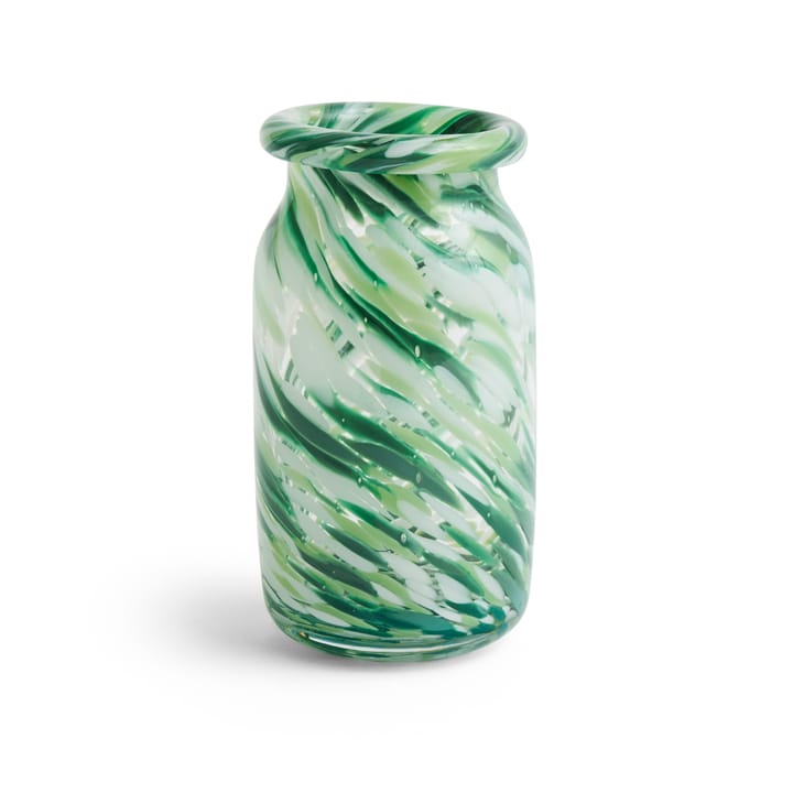 Splash Roll Neck vaas S 20,5 cm - Green swirl - HAY