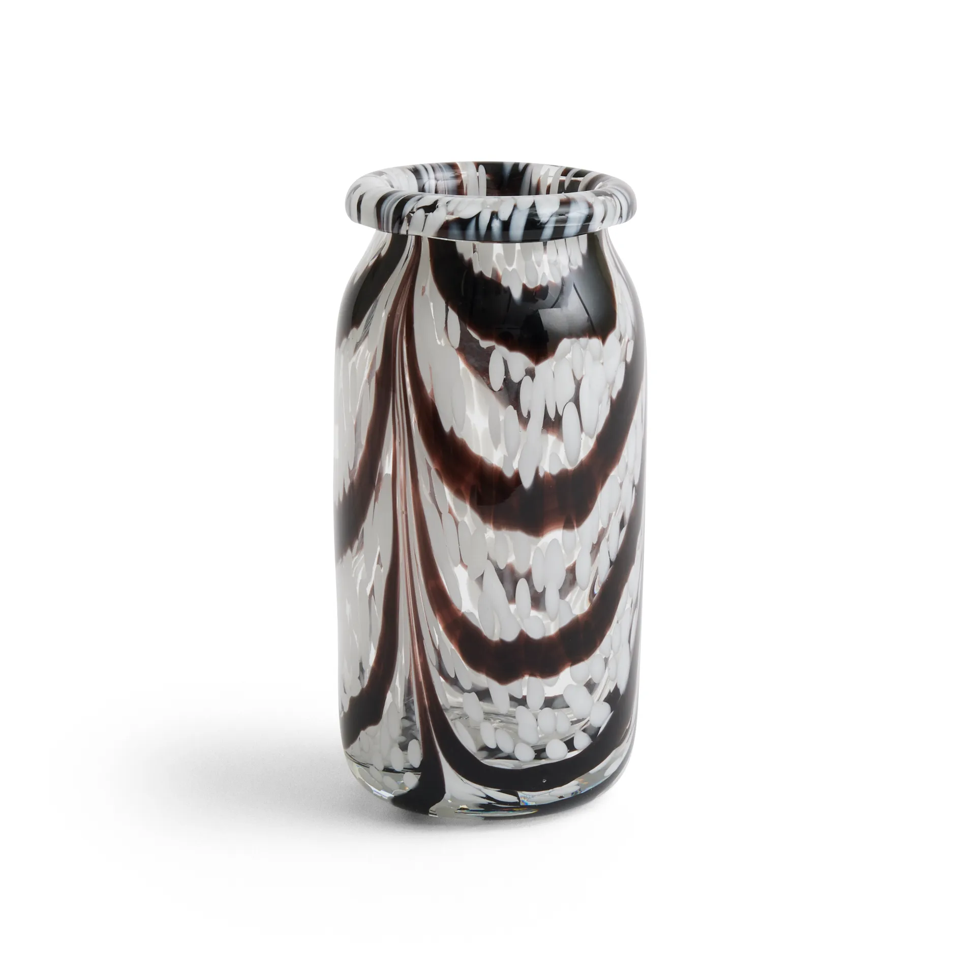 Splash Roll Neck vaas XS 19 cm, Coffee and white HAY