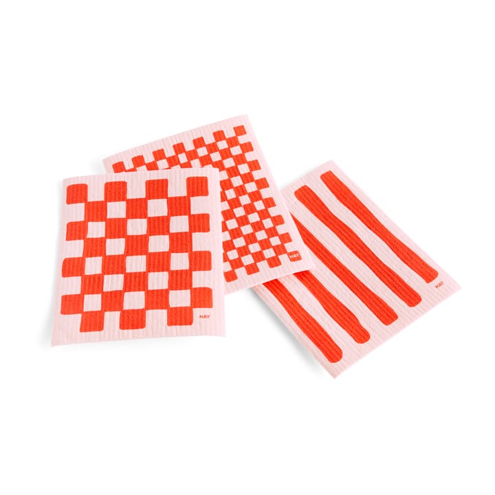 Sponge vaatdoekje 3-pack - Lichtroze - HAY