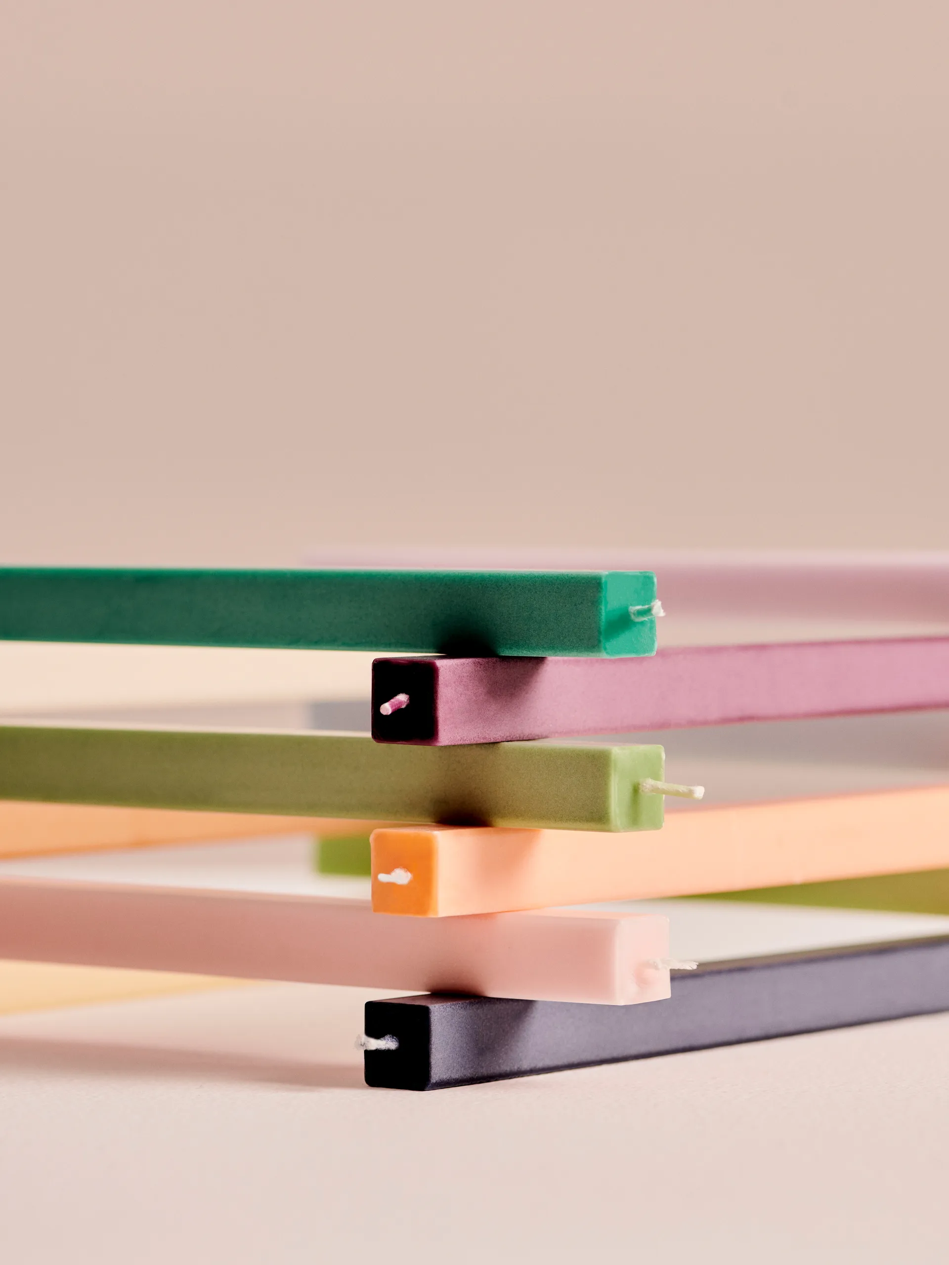 Square Candle kaarsen mix 4-pack, Pastel HAY