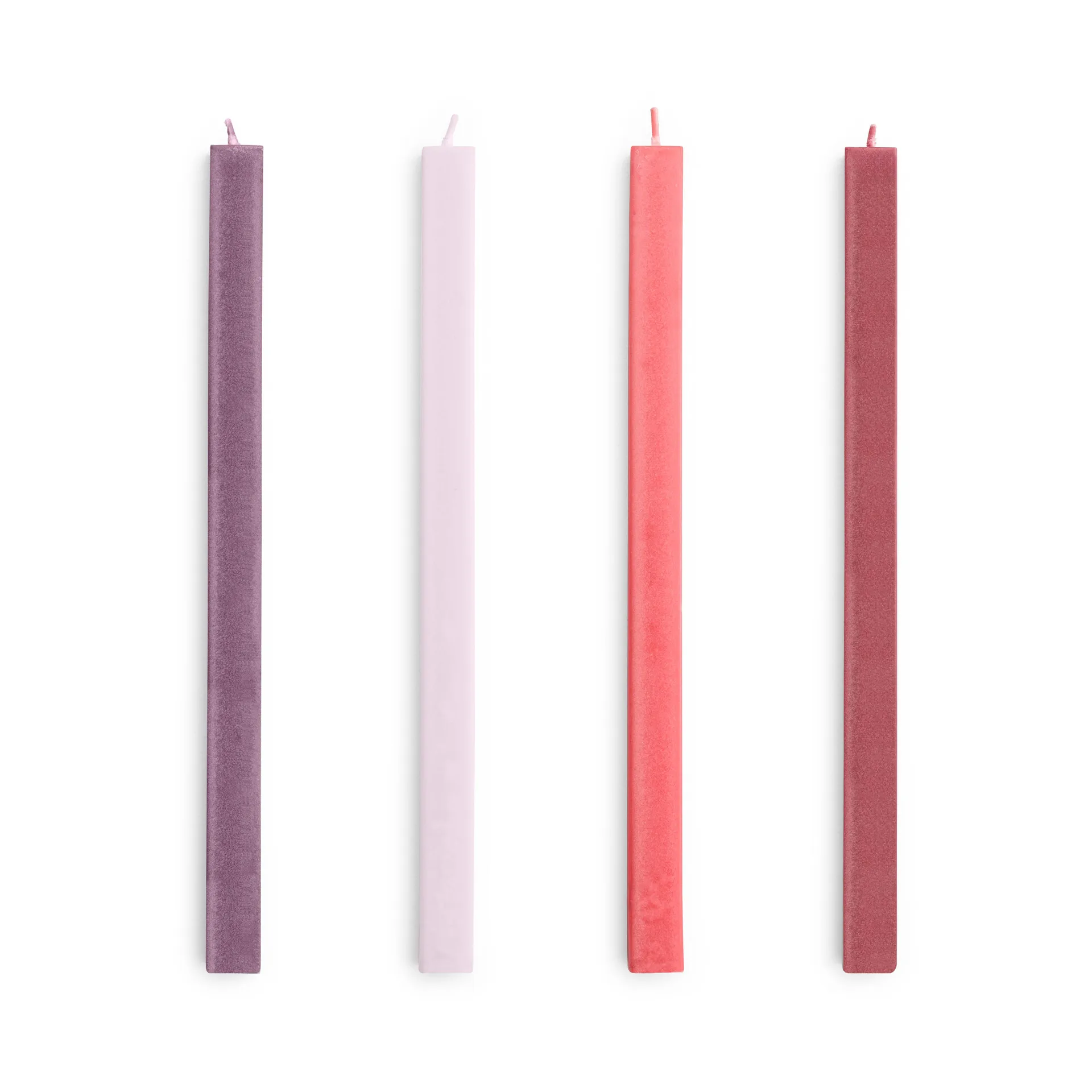 Square Candle kaarsen mix 4-pack, Reds-bordeaux HAY