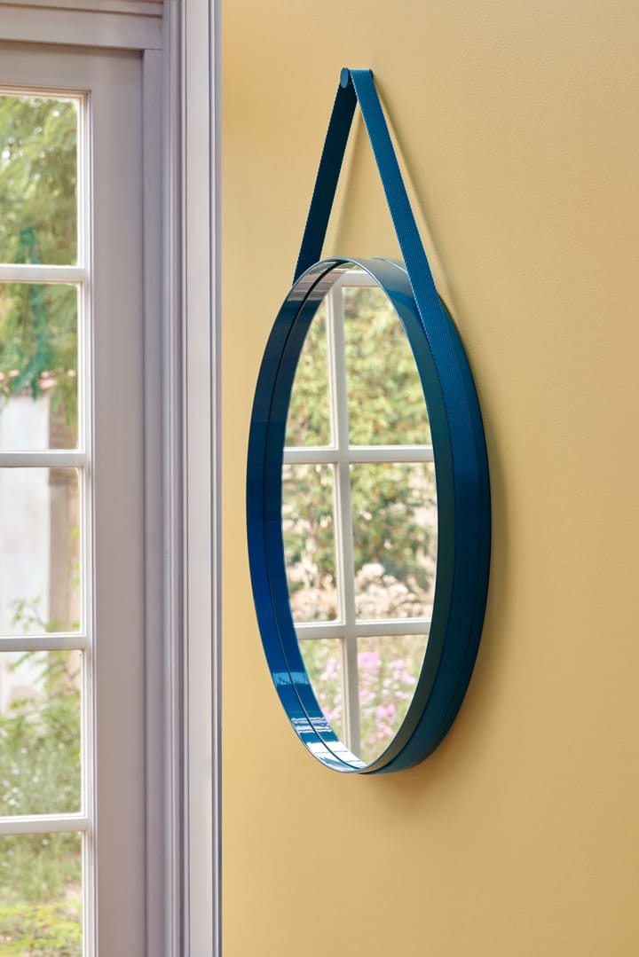 Strap Mirror spiegel Ø70 cm, Blue HAY