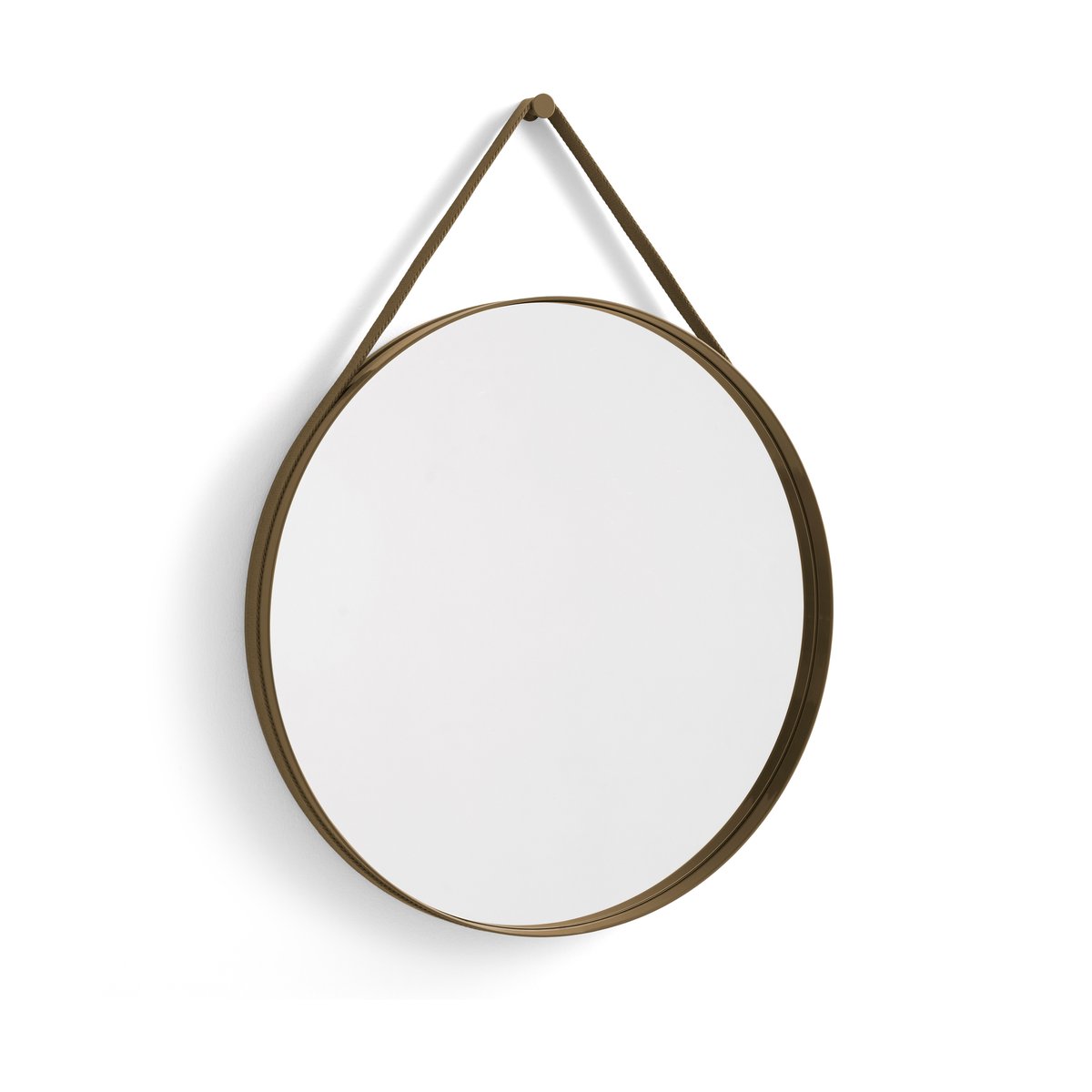 HAY Strap Mirror spiegel Ø70 cm Light brown