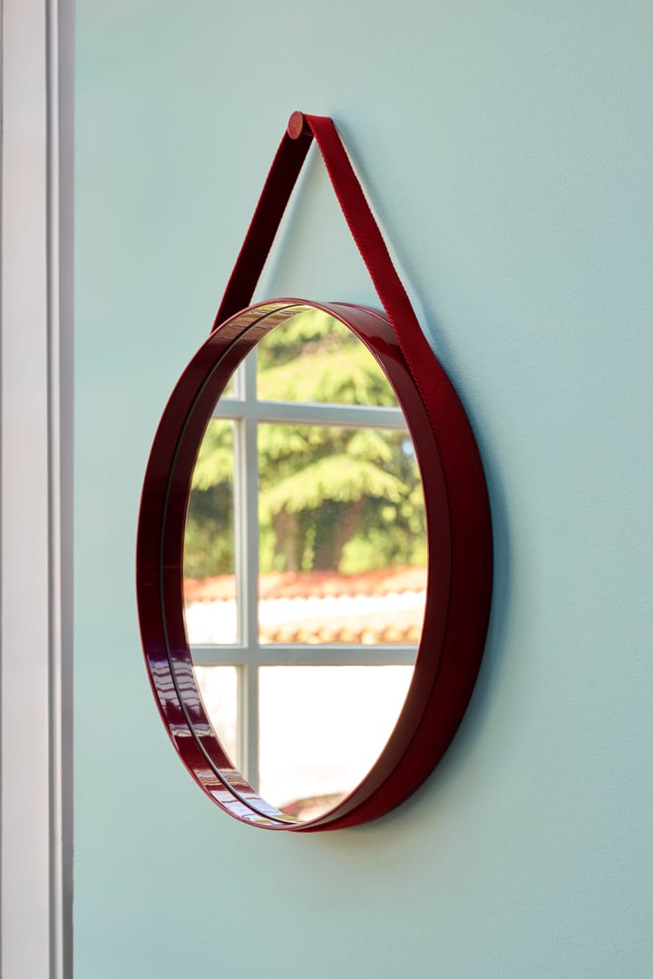 Strap Mirror spiegel Ø70 cm, Red HAY