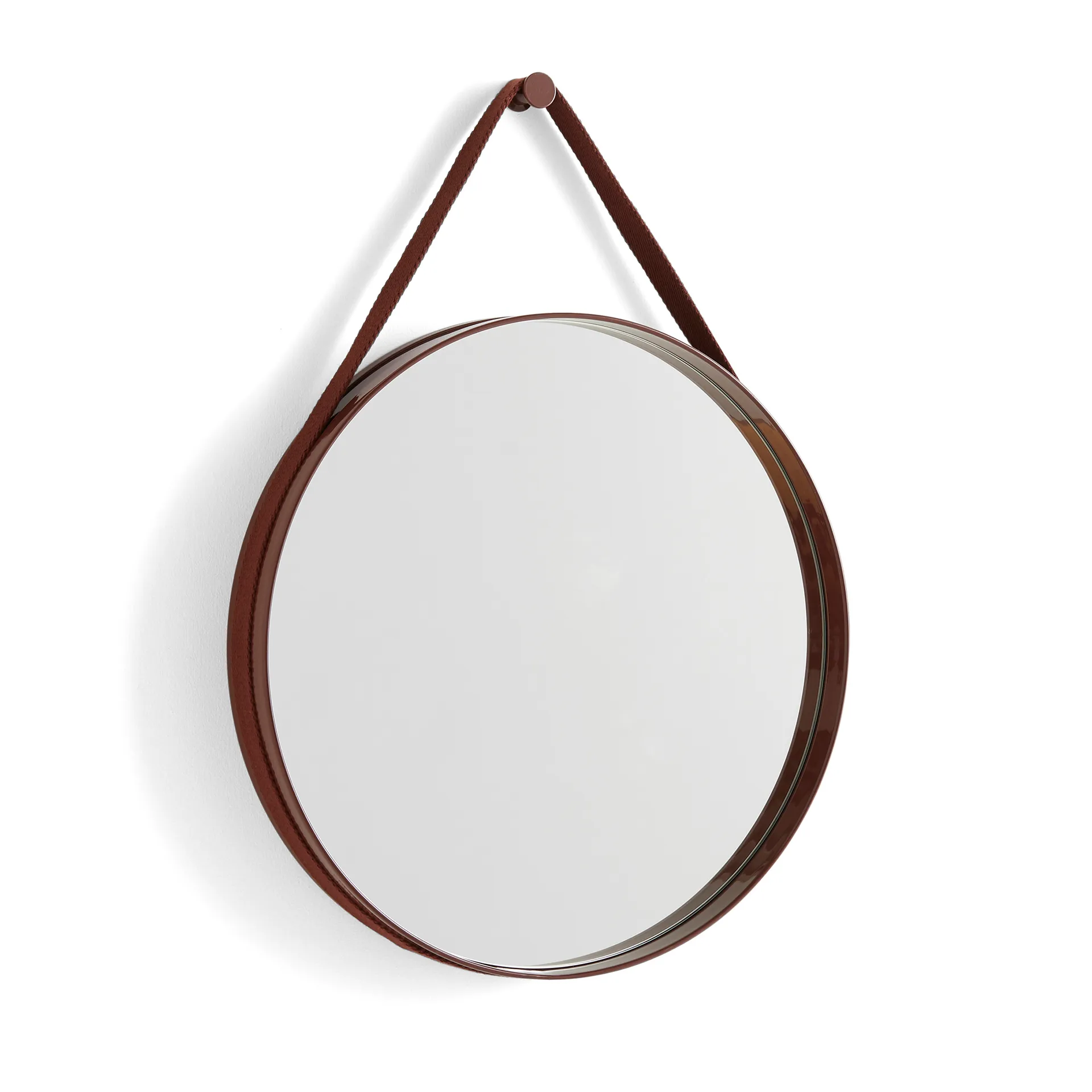 Strap Mirror spiegel, Dark brown HAY