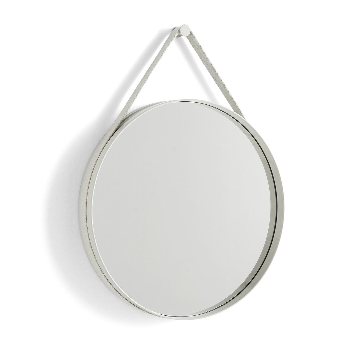 HAY Strap Mirror spiegel Light grey | Scandinavisch Interieur | Wandspiegels | Grijs