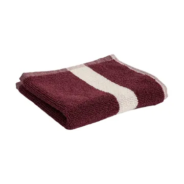 Stripe handdoek - Bordeaux, 30x30 cm - HAY