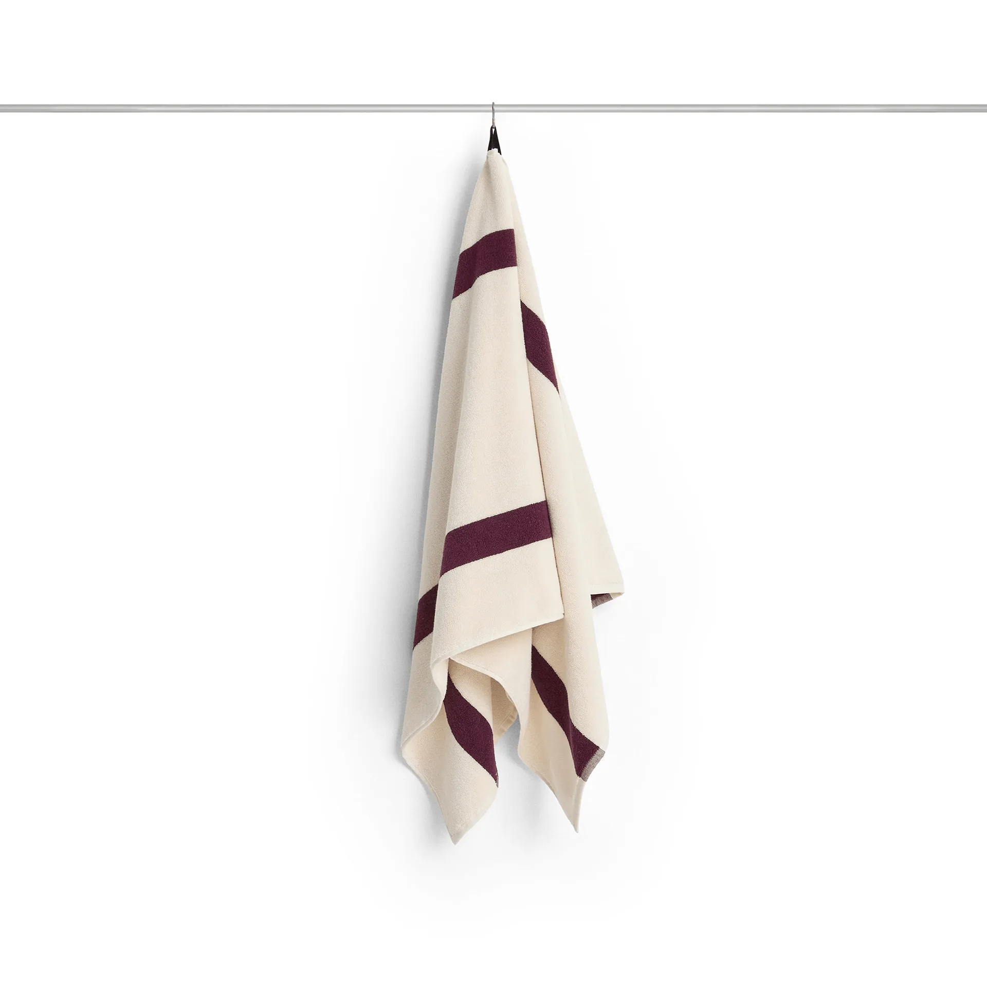 Stripe handdoek, Bordeaux, 70x140 cm HAY