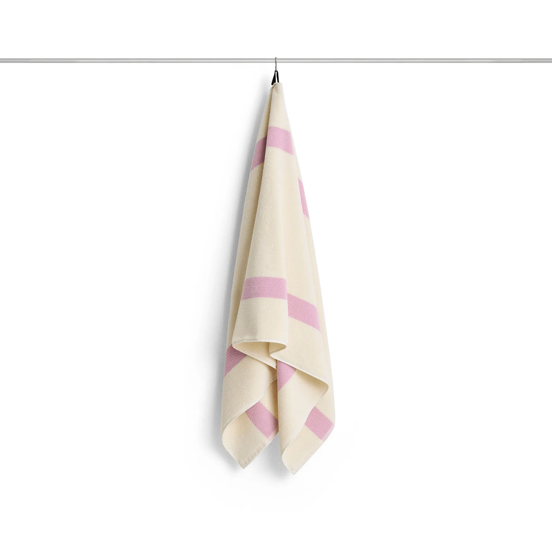 Stripe handdoek, Cool pink, 70x140 cm HAY
