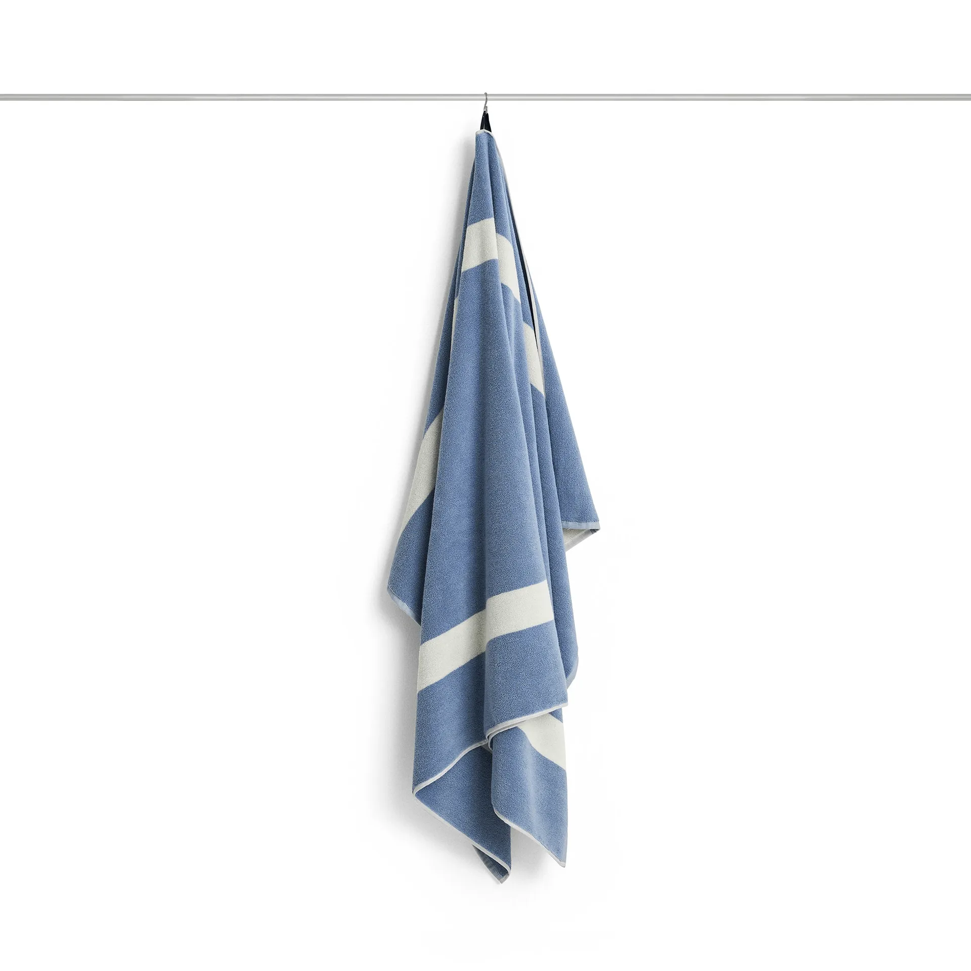 Stripe handdoek, Dusty blue, 100x150 cm HAY