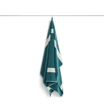 Stripe handdoek - Petrol blue, 100x150 cm - HAY