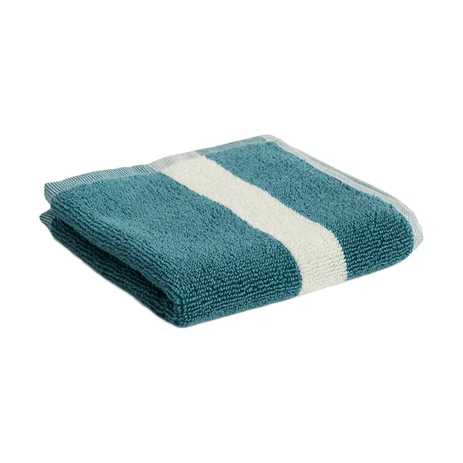 Stripe handdoek - Petrol blue, 30x30 cm - HAY