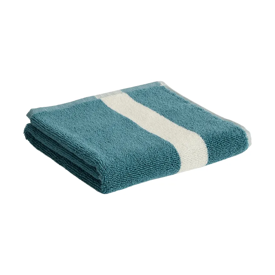 Stripe handdoek, Petrol blue, 40x60 cm HAY