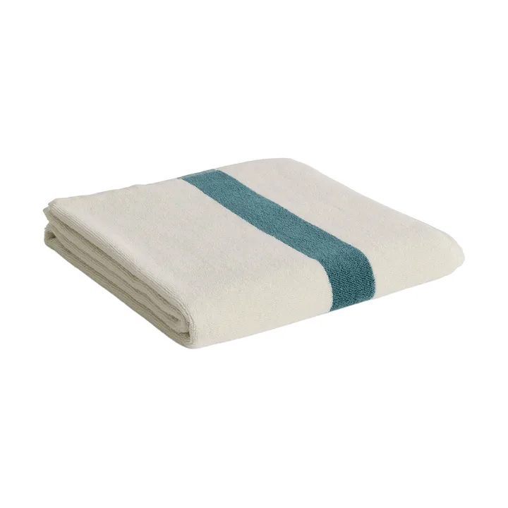 Stripe handdoek - Petrol blue, 70x140 cm - HAY