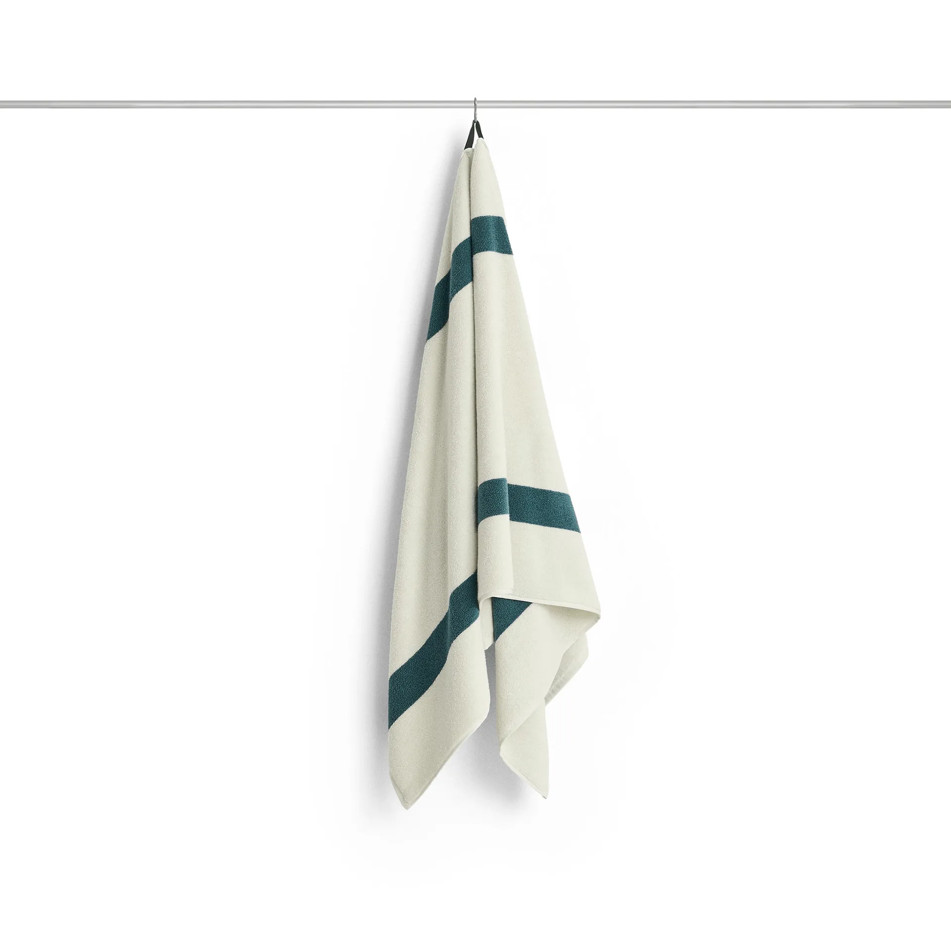 Stripe handdoek, Petrol blue, 70x140 cm HAY