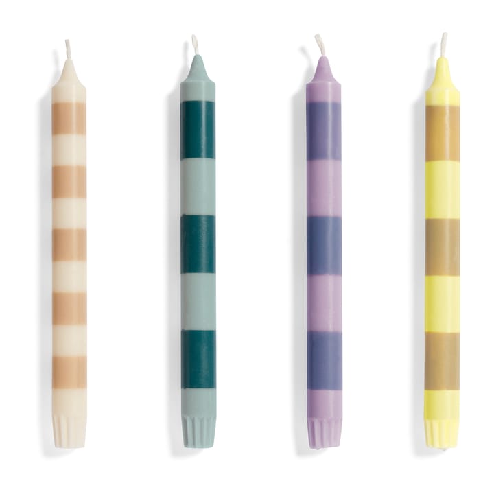 Stripe kaarsen 4-pack, Douce HAY