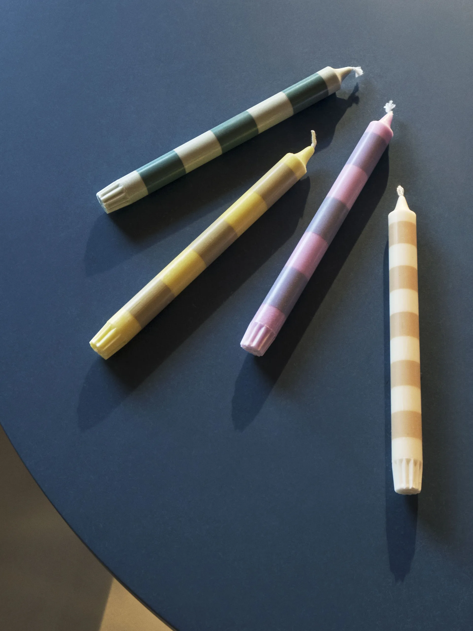 Stripe kaarsen 4-pack, Douce HAY