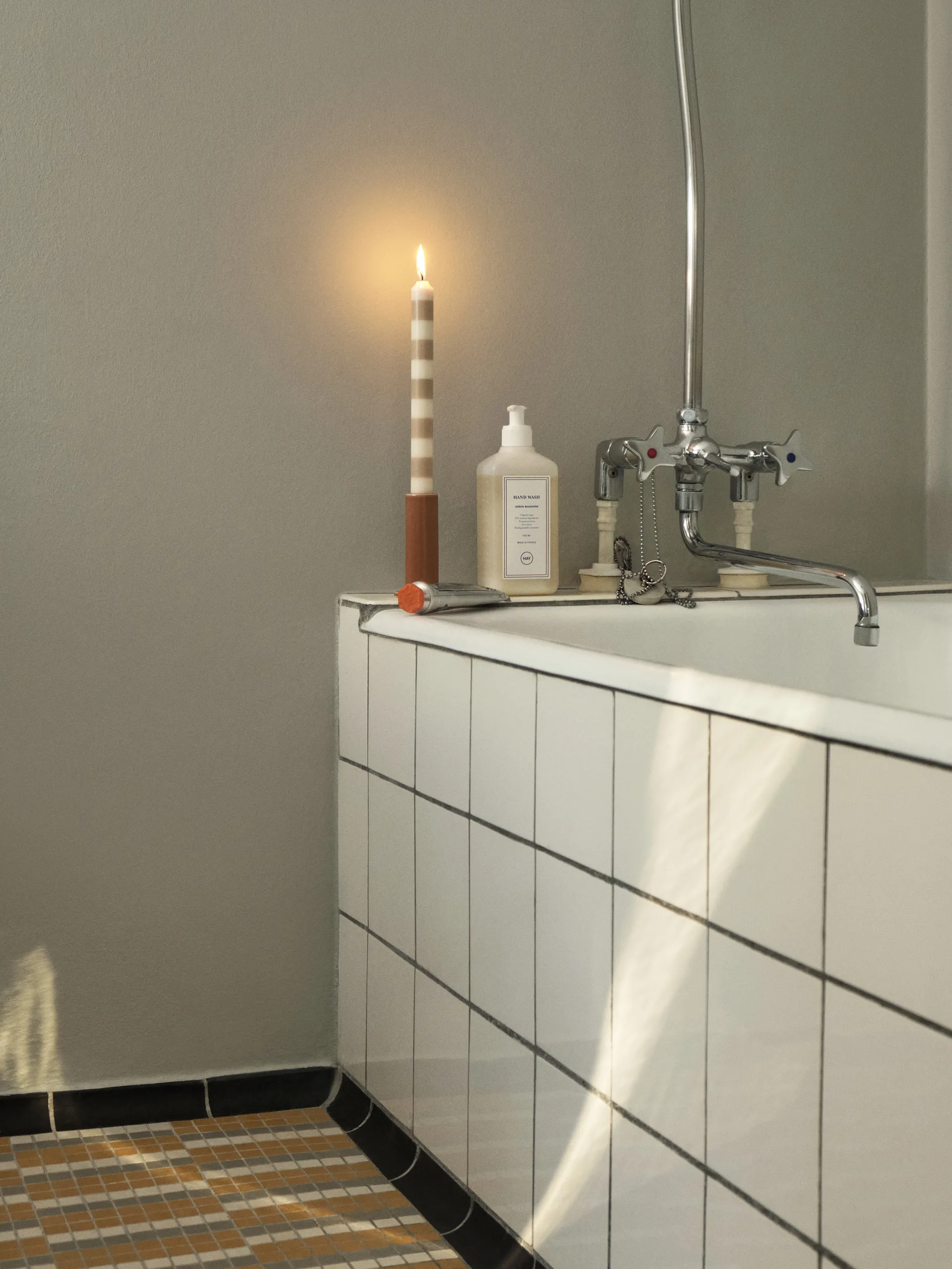 Stripe kaarsen 4-pack, Douce HAY