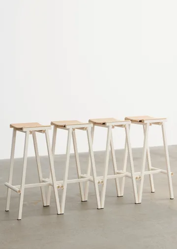 Taburete 8 high barkruk 75 cm - Eierschaal - HAY