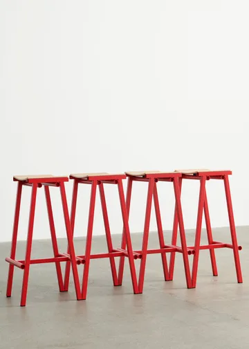 Taburete 8 high barkruk 75 cm - Signaalrood - HAY