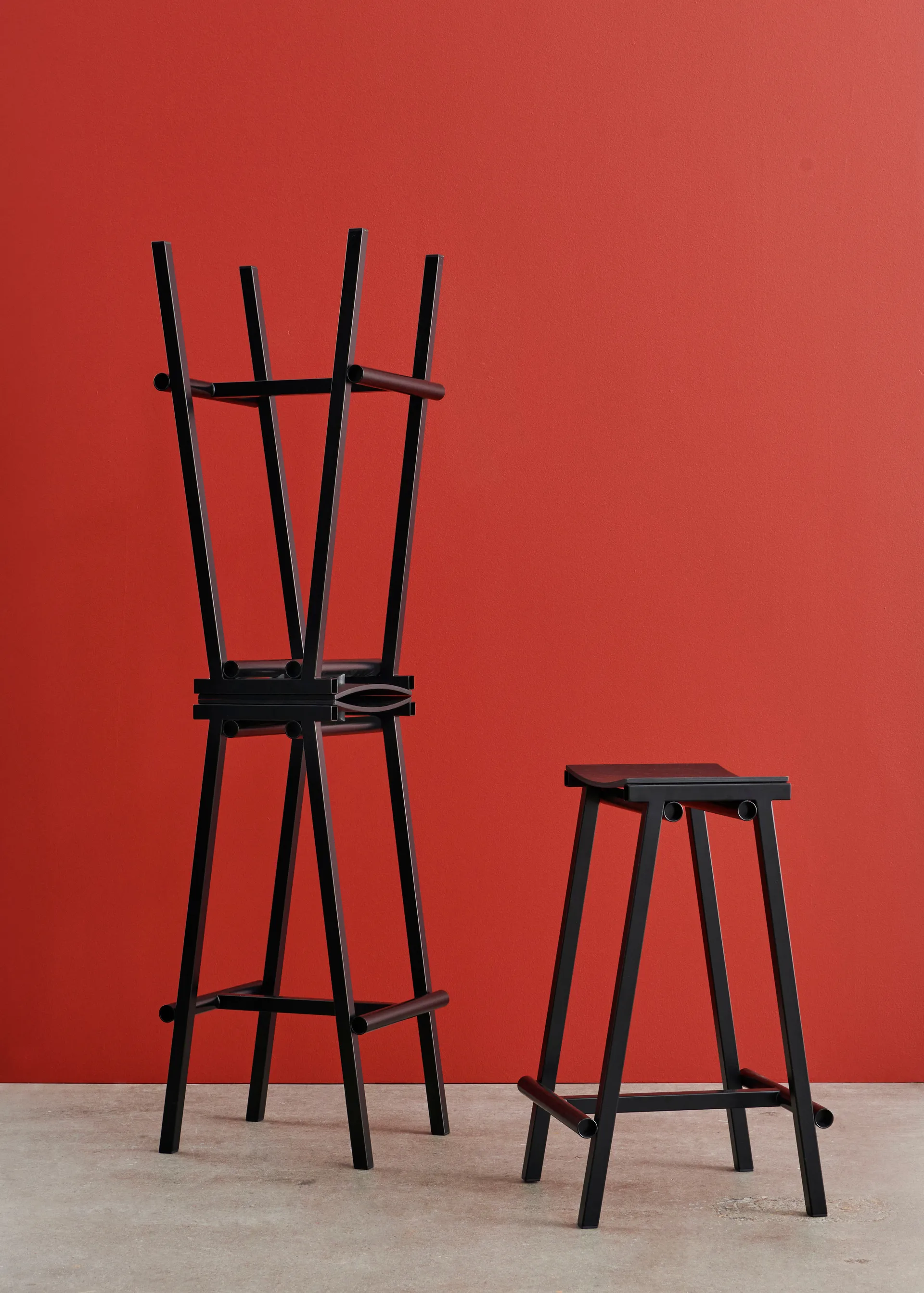 Taburete 8 high barkruk 75 cm, Zwart HAY