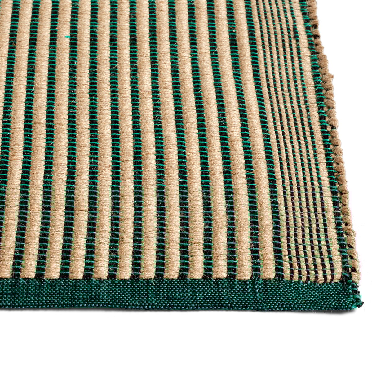 HAY Tapis vloerkleed 140x200 cm Black-green | Scandinavisch Interieur | Geweven katoenen vloerkleden | Groen