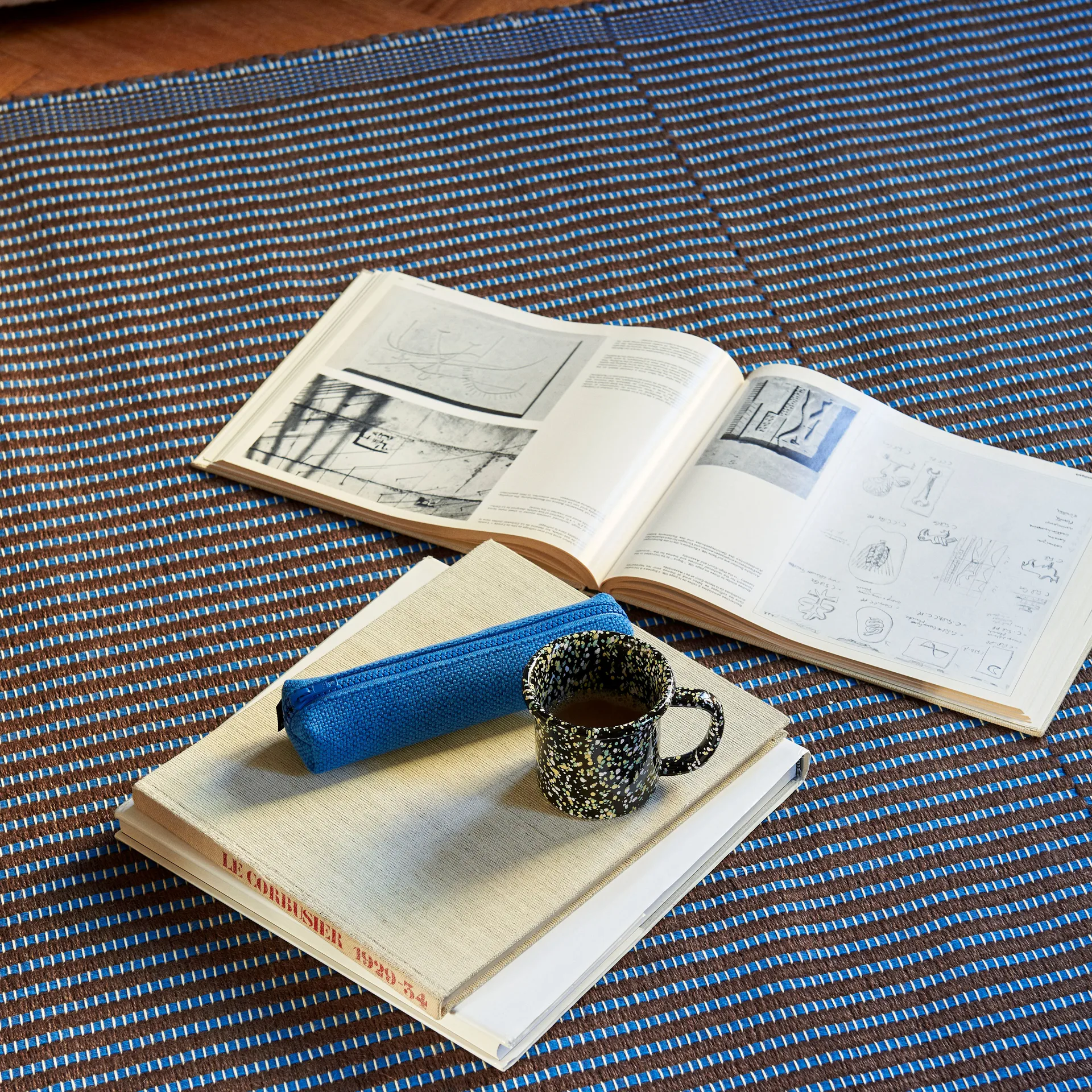 Tapis vloerkleed 140x200 cm, Chestnut-blue HAY